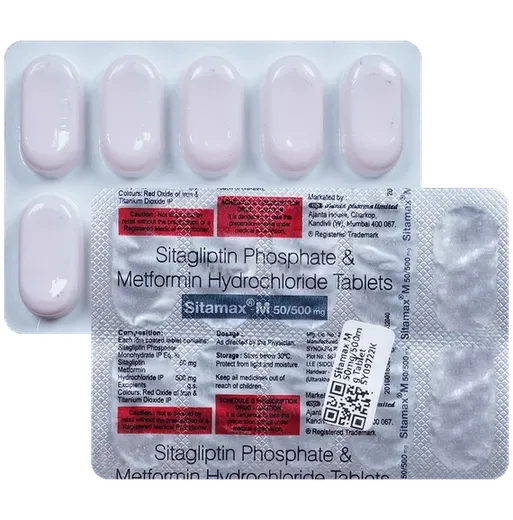 sitamax m 50/500mg tablet 10's